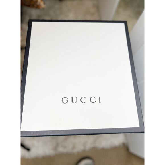 Gucci Tiger Head Metallic Pink Gold Leather Strappy Heels 8.5 NWB Made in Italy - Picture 16 of 16